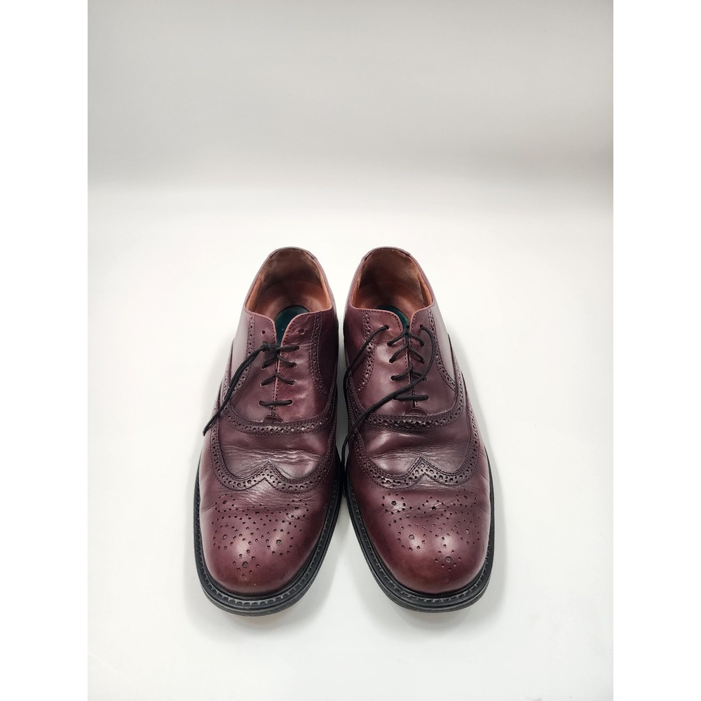 Florsheim Mens Burgundy Leather Wingtip Brogue Oxford Dress Shoes Size 10
